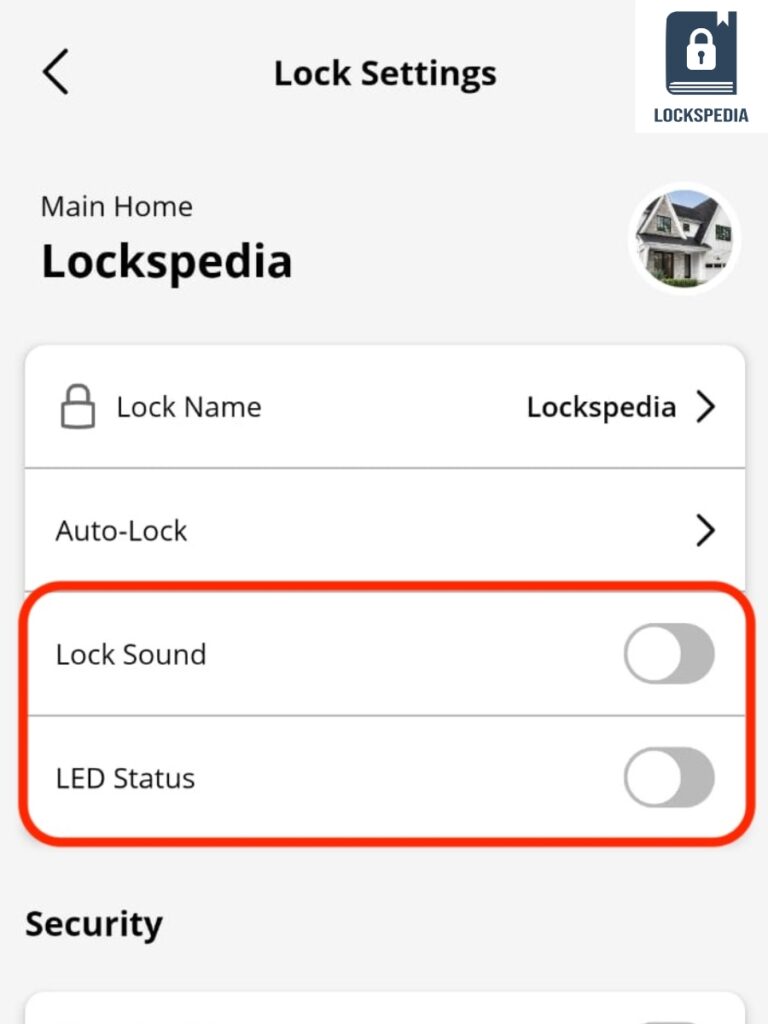 Turn Off Lock Sounds and LED Status