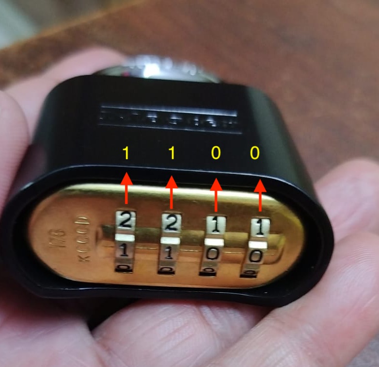 Cracked the code on Master Lock 4 digit combination lock